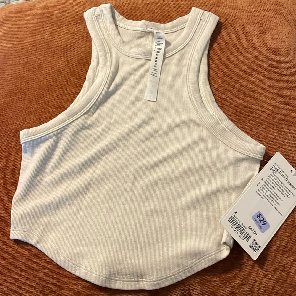 New with Tags Lululemon Hold Tight Crop Top, Size 2 - $15 OBO